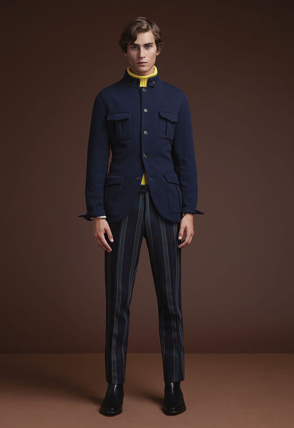 Paul Stuart Shop Nehru Jacket & Stripe Pant Look, image 1